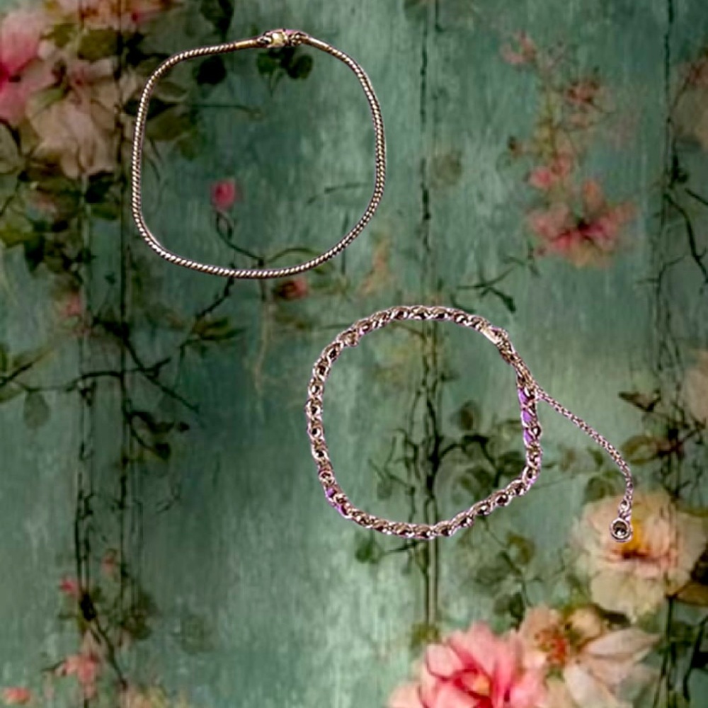 Silver bracelet set